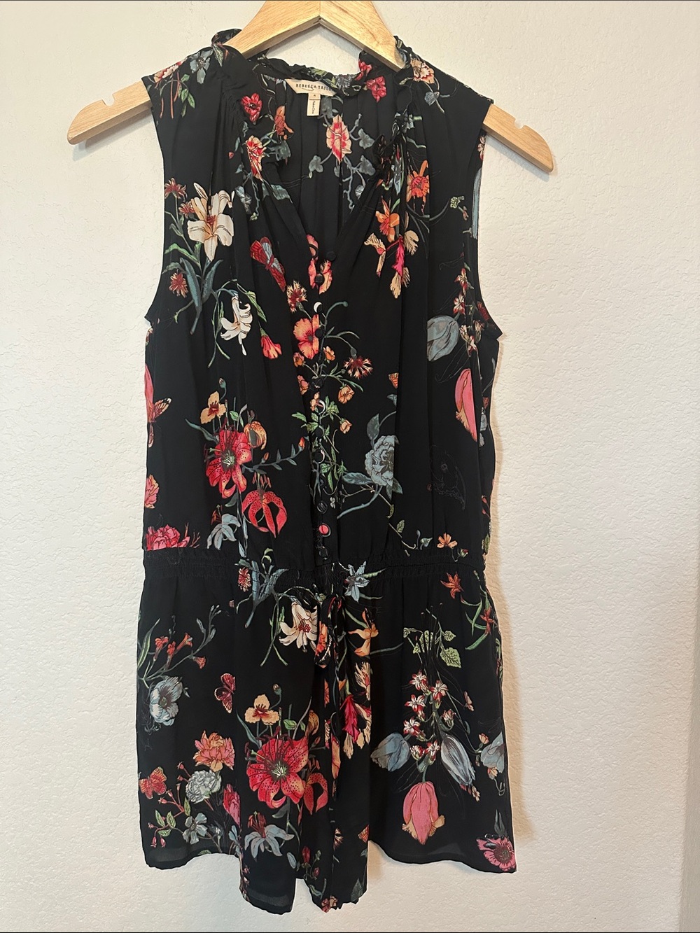 Rebecca Taylor Floral Silk Romper